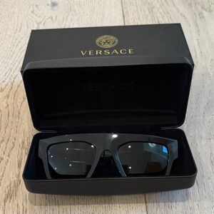 Versace Black Cutout Logo Sunglasses VE4430U